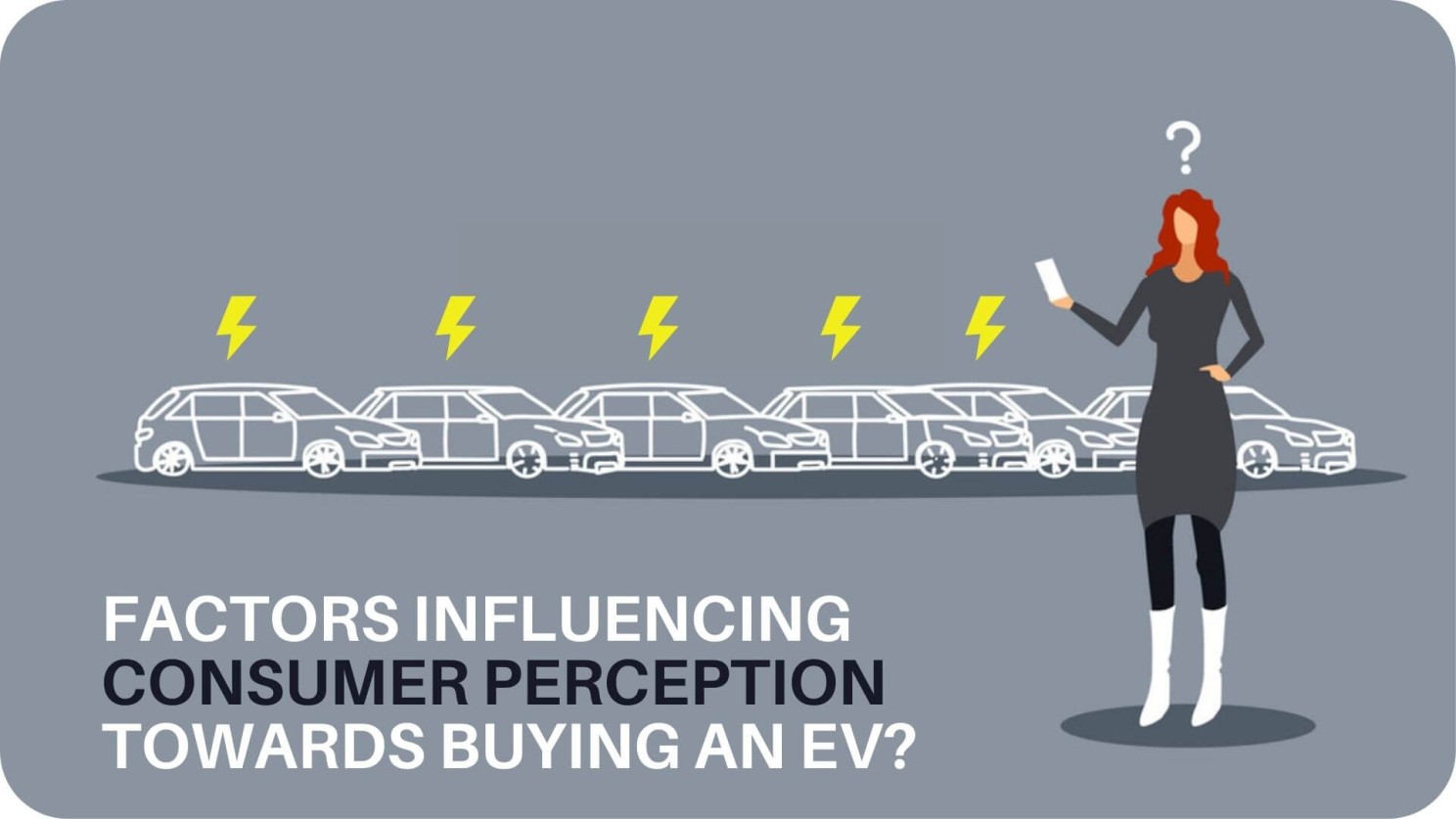 Illustration of factors influencing consumer perception when buying an electric vehicle.